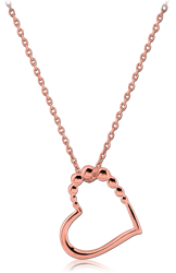 ROSE GOLD PLATED STERLING 925 SILVER NECKLACE WITH PENDANT
