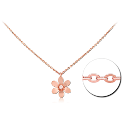 STERLING 925 SILVER ROSE GOLD PLATED JEWELED NECKLACE WITH PENDANT SPECIAL NEW DESIGN