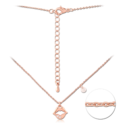STERLING 925 SILVER ROSE GOLD PLATED JEWELED NECKLACE WITH PENDANT SPECIAL NEW DESIGN