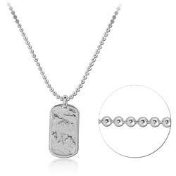 STERLING SILVER 925 RHODIUM COATED NECKLACE WITH PENDANT