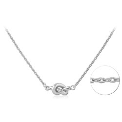 STERLING SILVER 925 RHODIUM COATED JEWELED NECKLACE WITH PENDANT