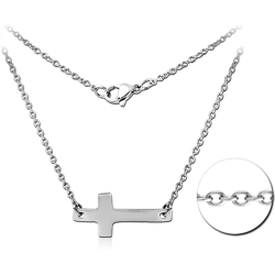 SURGICAL STEEL GRADE 316L NECKLACE WITH PENDANT - CROSS