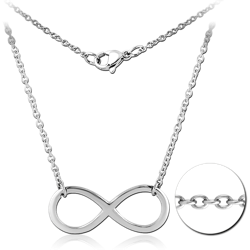SURGICAL STEEL GRADE 316L NECKLACE WITH PENDANT - INFINITY