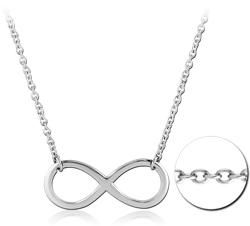 SURGICAL STEEL GRADE 316L NECKLACE WITH PENDANT - INFINITY