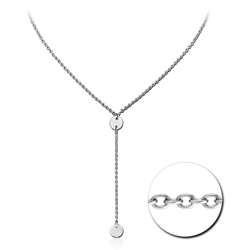 SURGICAL STEEL GRADE 316L NECKLACE WITH PENDANT - DISKS