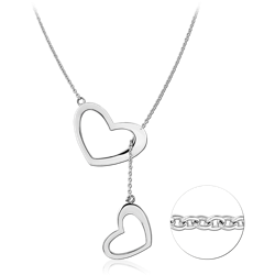 SURGICAL STEEL GRADE 316L NECKLACE WITH PENDANT - HEART