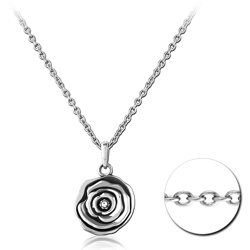 SURGICAL STEEL GRADE 316L NECKLACE WITH PENDANT