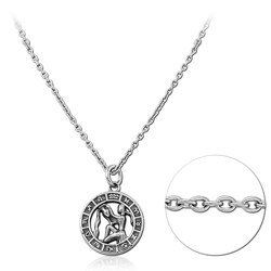 SURGICAL STEEL GRADE 316L NECKLACE WITH PENDANT