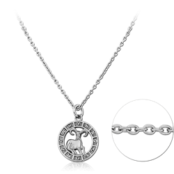 SURGICAL STEEL GRADE 316L NECKLACE WITH PENDANT