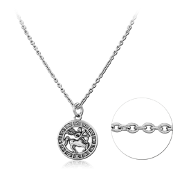 SURGICAL STEEL GRADE 316L NECKLACE WITH PENDANT