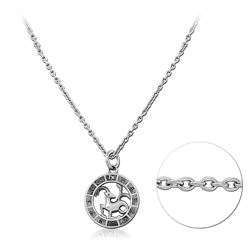 SURGICAL STEEL GRADE 316L NECKLACE WITH PENDANT