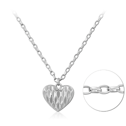 SURGICAL STEEL GRADE 316L NECKLACE WITH PENDANT - HEART