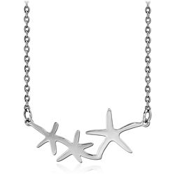 STERLING STERLING 925 SILVER 925 NECKLACE WITH PENDANT - THREE STARFISH