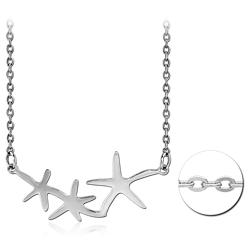 STERLING STERLING 925 SILVER 925 NECKLACE WITH PENDANT - THREE STARFISH