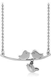 STERLING STERLING 925 SILVER 925 NECKLACE WITH PENDANT - THREE BIRDS