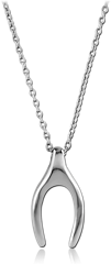 STERLING 925 SILVER NECKLACE WITH PENDANT - LUCK BONE