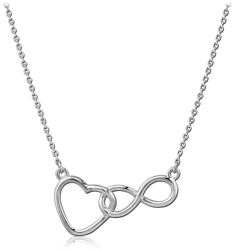 STERLING STERLING 925 SILVER 925 NECKLACE WITH PENDANT - HEART AND INFINITY