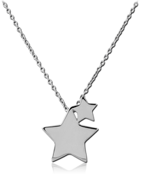 STERLING STERLING 925 SILVER 925 NECKLACE WITH PENDANT - TWO STAR