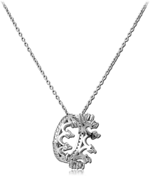 STERLING STERLING 925 SILVER 925 JEWELED NECKLACE WITH PENDANT - CROWN
