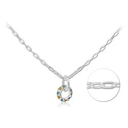 STERLING 925 SILVER PLATED NECKLACE WITH PENDANT