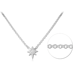 STERLING 925 SILVER PLATED NECKLACE WITH PENDANT