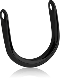 BLACK PVD COATED SURGICAL STEEL GRADE 316L NIPPLE STIRRUP WITHOUT BARBELL