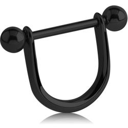 BLACK PVD COATED SURGICAL STEEL GRADE 316L NIPPLE STIRRUP