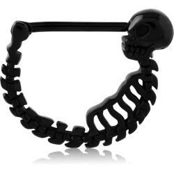 BLACK PVD COATED SURGICAL STEEL GRADE 316L NIPPLE CLICKER