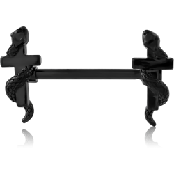 BLACK PVD COATED SURGICAL STEEL GRADE 316L NIPPLE BAR