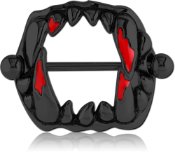 BLACK PVD COATED SURGICAL STEEL GRADE 316L NIPPLE SHIELD