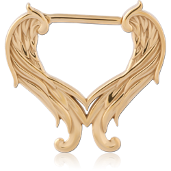 GOLD PVD 18K COATED SURGICAL STEEL GRADE 316L NIPPLE CLICKER