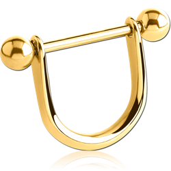 GOLD PVD COATED SURGICAL STEEL GRADE 316L NIPPLE STIRRUP