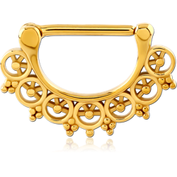 GOLD PVD COATED SURGICAL STEEL GRADE 316L NIPPLE CLICKER