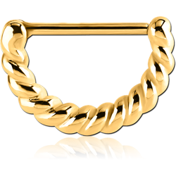 GOLD PVD COATED SURGICAL STEEL GRADE 316L NIPPLE CLICKER