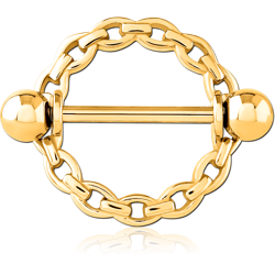 GOLD PVD COATED SURGICAL STEEL GRADE 316L NIPPLE SHIELD