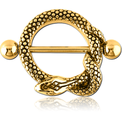 GOLD PVD COATED SURGICAL STEEL GRADE 316L NIPPLE SHIELD