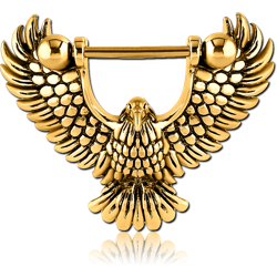 GOLD PVD COATED SURGICAL STEEL GRADE 316L NIPPLE SHIELD