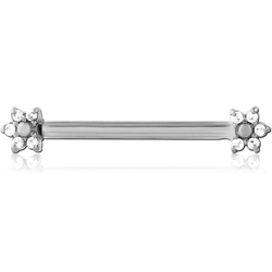 SURGICAL STEEL GRADE 316L NIPPLE PIERCING INTERNAL THREADED BAR