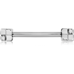 SURGICAL STEEL GRADE 316L NIPPLE PIERCING INTERNAL THREADED BAR