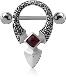 SURGICAL STEEL GRADE 316L KOOL KATANA STONE NIPPLE SHIELD