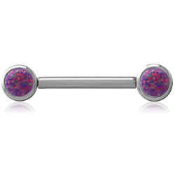 SURGICAL STEEL GRADE 316L THREADLESS BARBELL JEWELED NIPPLE BAR - ROUND