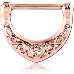 ROSE GOLD PVD COATED SURGICAL STEEL GRADE 316L NIPPLE CLICKER