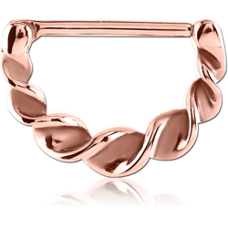 ROSE GOLD PVD COATED SURGICAL STEEL GRADE 316L NIPPLE CLICKER