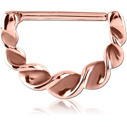 ROSE GOLD PVD COATED SURGICAL STEEL GRADE 316L NIPPLE CLICKER