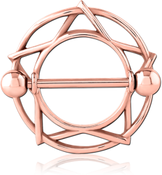 ROSE GOLD PVD COATED SURGICAL STEEL GRADE 316L NIPPLE SHIELD