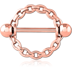 ROSE GOLD PVD COATED SURGICAL STEEL GRADE 316L NIPPLE SHIELD