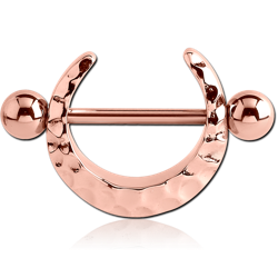 ROSE GOLD PVD COATED SURGICAL STEEL GRADE 316L NIPPLE SHIELD