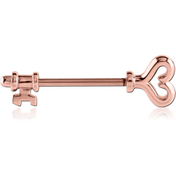 ROSE GOLD PVD COATED SURGICAL STEEL GRADE 316L NIPPLE SHIELD - KEY