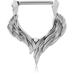 SURGICAL STEEL GRADE 316L JEWELED NIPPLE CLICKER