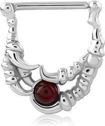 SURGICAL STEEL GRADE 316L JEWELED NIPPLE CLICKER